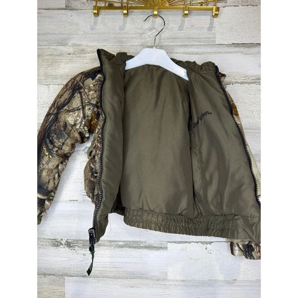 Remington Reversible Jacket Boys 4/5 Camo Real Tree Insulated Gorpcore EUC